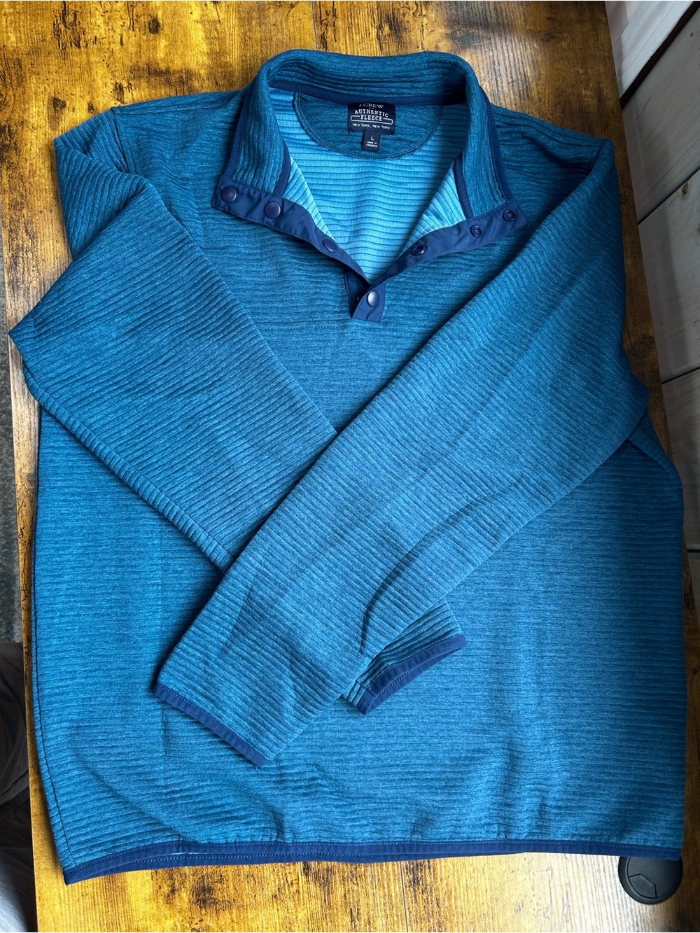 J. Crew Teal Blue Button-Up Sweater